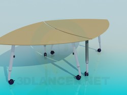 Tables with wheels-two in one