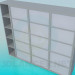 modèle 3D Ensemble d’étagères avec portes coulissantes - preview