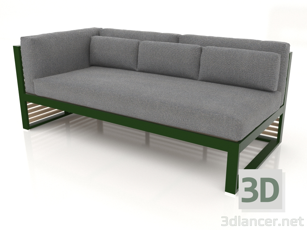 3D Modell Modulares Sofa, Abschnitt 1 links (Flaschengrün) - Vorschau