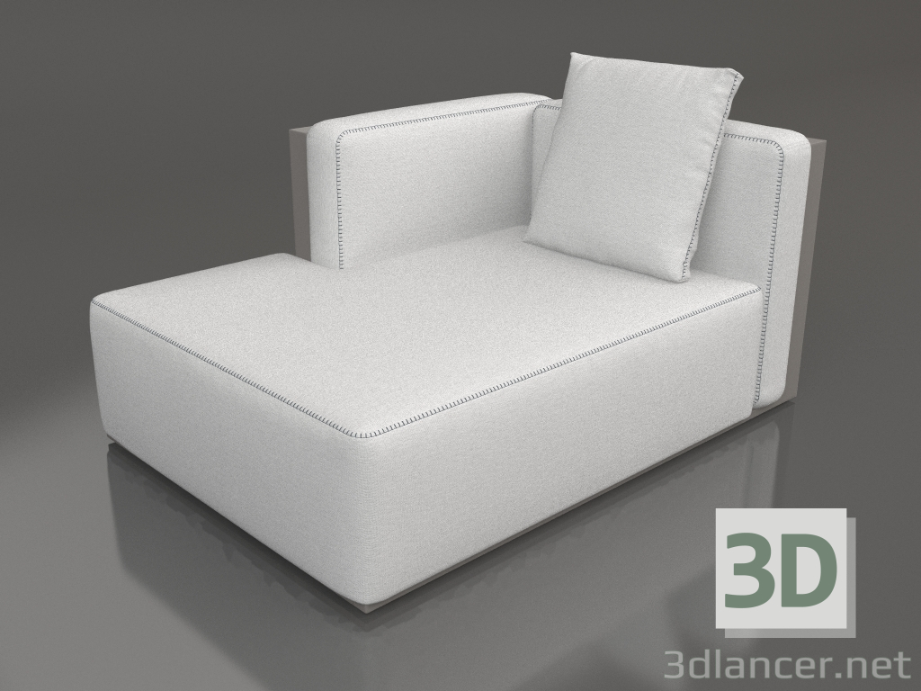 3d model Sofa module, section 2 left (Quartz gray) - preview