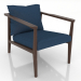 3D Modell Loungesessel 640 mm (Nussbaum dunkel) - Vorschau