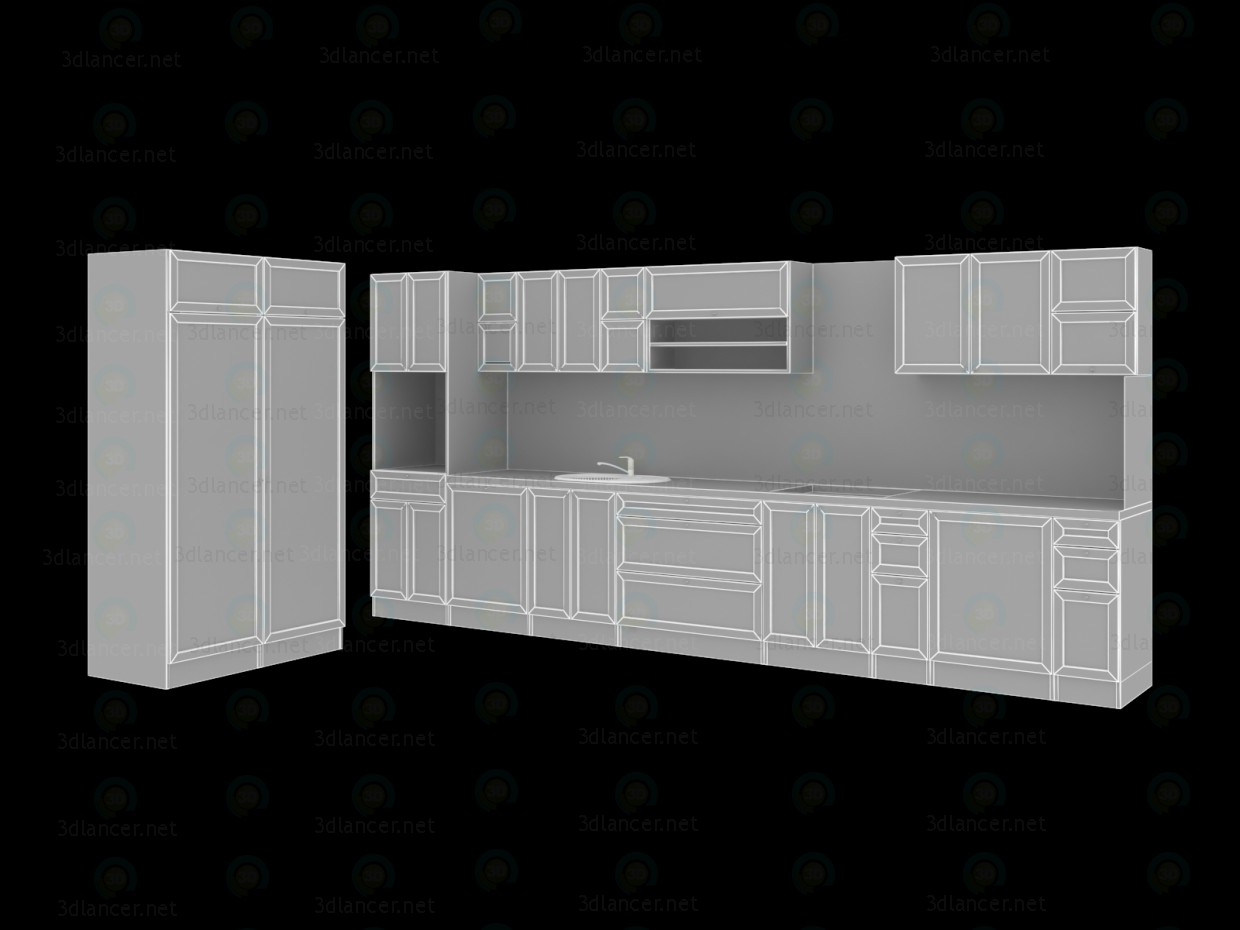 La cocina en el estilo del sur de Francia 3D modelo Compro - render La cocina en el estilo del sur de Francia 3D modelo Compro - render