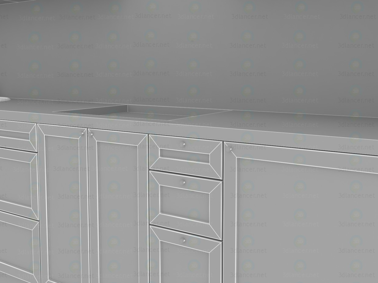La cocina en el estilo del sur de Francia 3D modelo Compro - render La cocina en el estilo del sur de Francia 3D modelo Compro - render