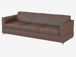 sofás de couro Triplo