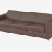 3d model sofás de cuero triple - vista previa