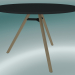 modèle 3D Table MART (9834-01 (⌀ 110cm), H 73cm, noir HPL, aluminium, plaqué frêne naturel) - preview