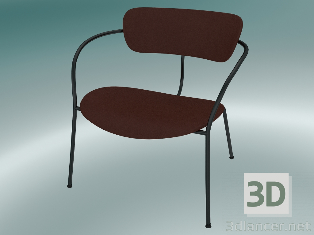 3d model Pabellón de la silla (AV11, H 70cm, 65x69cm, Velvet 3 Maroon) - vista previa