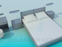 बिस्तर, बेडसाइड टेबल और घमंड सेट