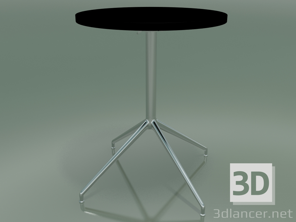 3D Modell Runder Tisch 5709, 5726 (H 74 - Ø59 cm, ausgebreitet, schwarz, LU1) - Vorschau