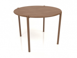 Table à manger DT 08 (extrémité arrondie) (D=1020x754, bois brun clair)