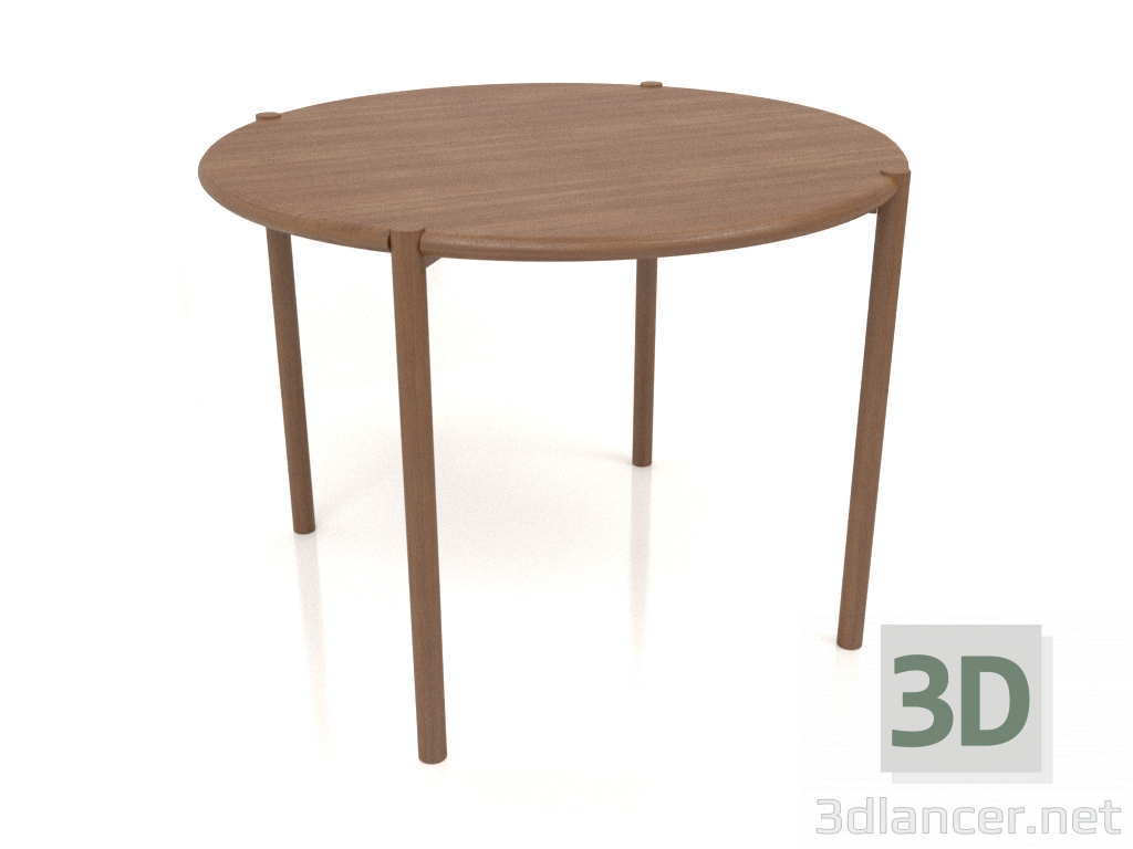 Modelo 3d Mesa de jantar DT 08 (extremidade arredondada) (D=1020x754, madeira castanha clara) - preview