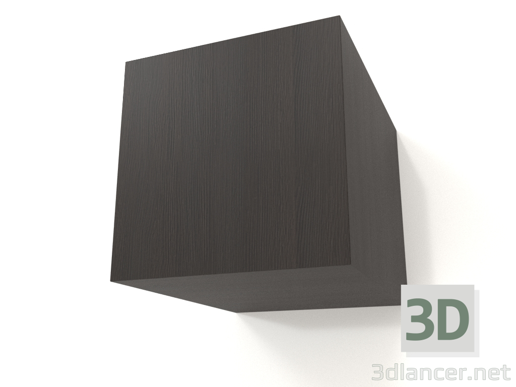 modèle 3D Étagère suspendue ST 06 (porte lisse, 250x315x250, bois brun foncé) - preview