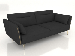 Schlafsofa Liverpool (Graphit-Gold)