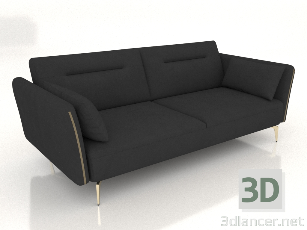 3d модель Диван-ліжко Liverpool (графіт-золото) – превью