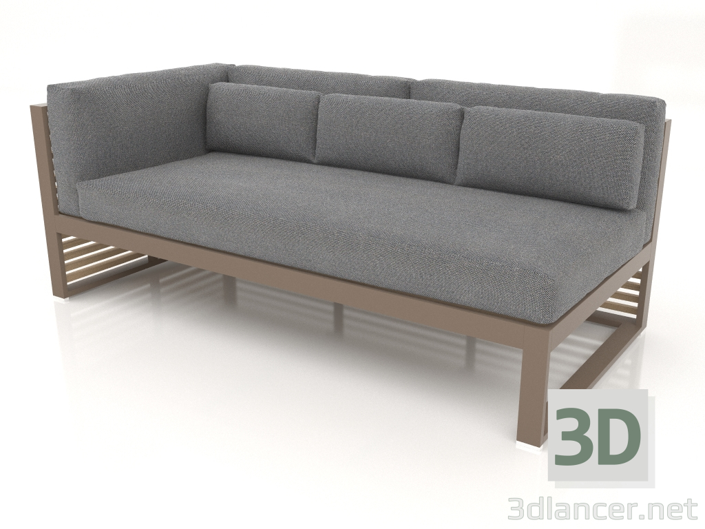 3D modeli Modüler kanepe, bölüm 1 sol (Bronz) - önizleme