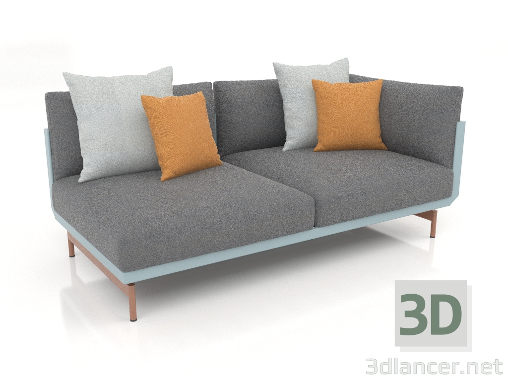 3d model Sofa module, section 1 right (Blue gray) - preview