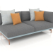 Modelo 3d Módulo de sofá, seção 1 direita (azul cinza) - preview