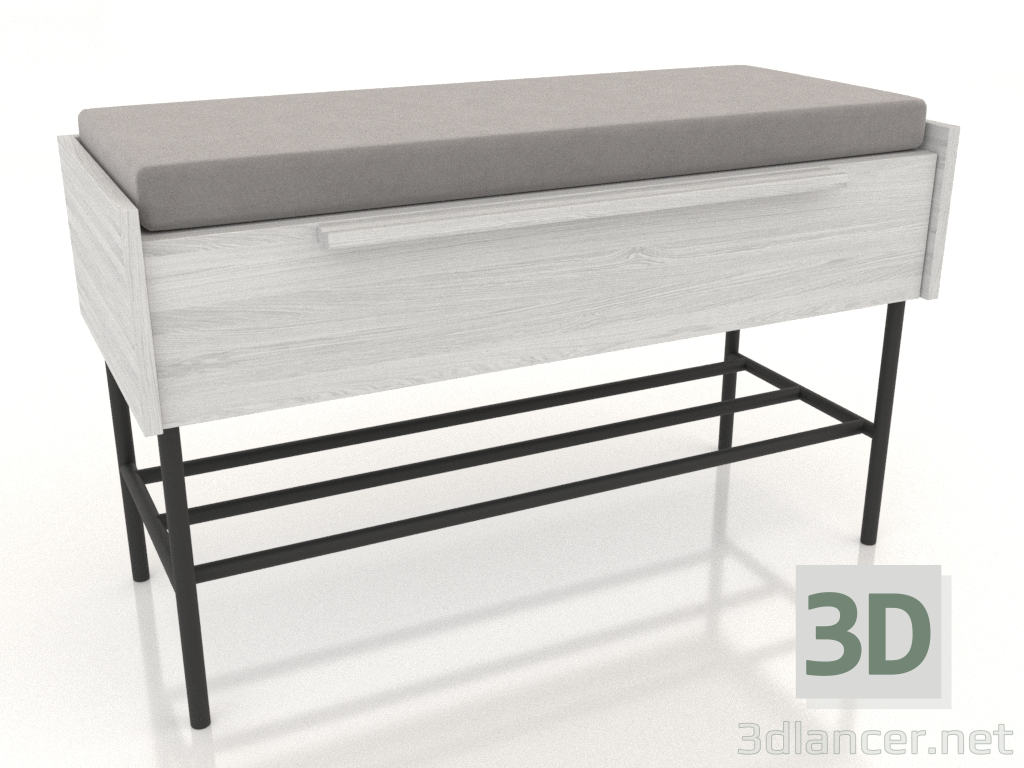 Modelo 3d Banco 1 (branco RAL 9010) - preview