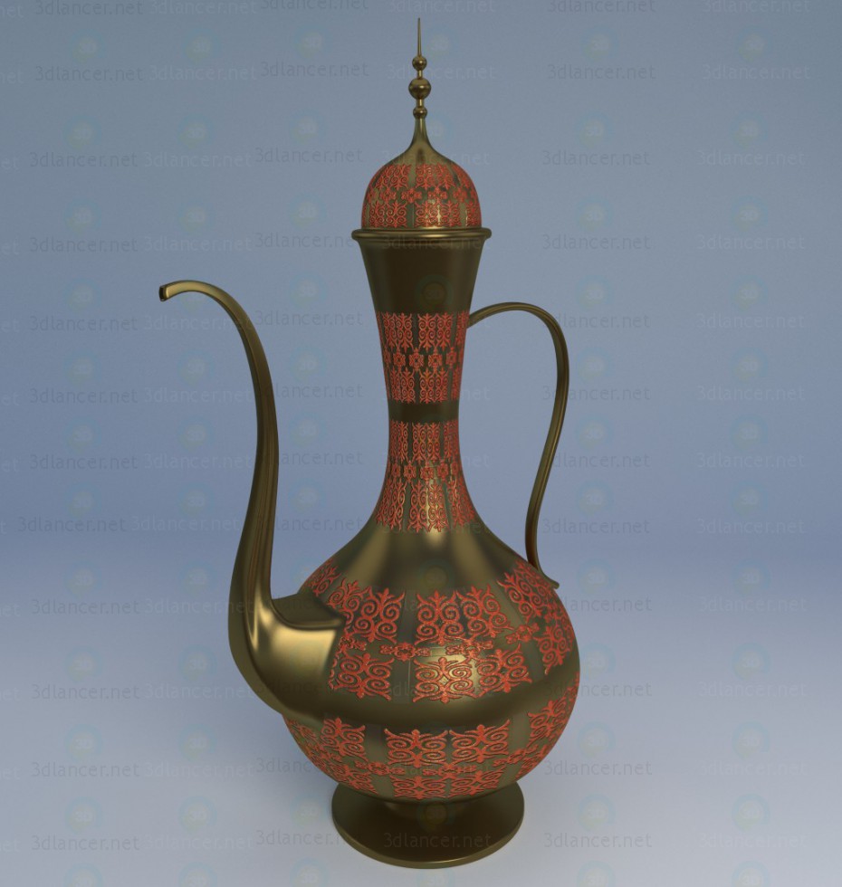 3d model Jug with pattern - preview