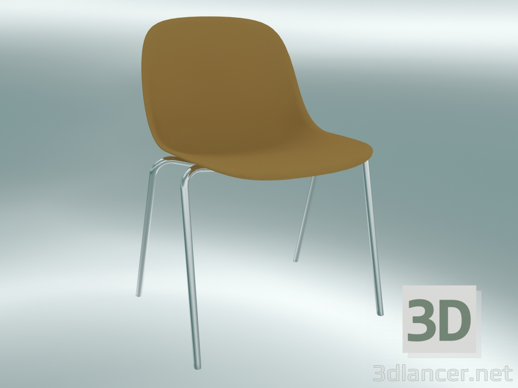 modèle 3D Chaise Fibre A-Base (Ocre) - preview