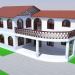 3d model House with balconies - preview