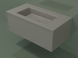 Washbasin with drawer (06UC52401, Clay C37, L 96, P 50, H 36 cm)