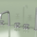 3d model Mixer with swivel spout and hydro-progressive mixer with hand shower (20 98, AS) - preview