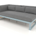3d model Modular sofa, section 1 left (Blue gray) - preview