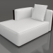 modello 3D Modulo divano, sezione 2 sinistra (Nero) - anteprima