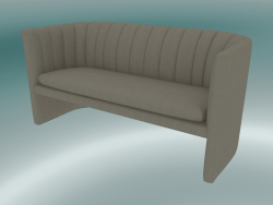 Preguiçoso dobro do sofá (SC25, H 75cm, 150x65cm, veludo 13 marfim)