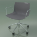 3d model Chair 0213 (5 castors, with armrests, chrome, polypropylene PO00412) - preview