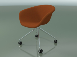 Chair 4237 (4 castors, with upholstery f-1221-c0556)