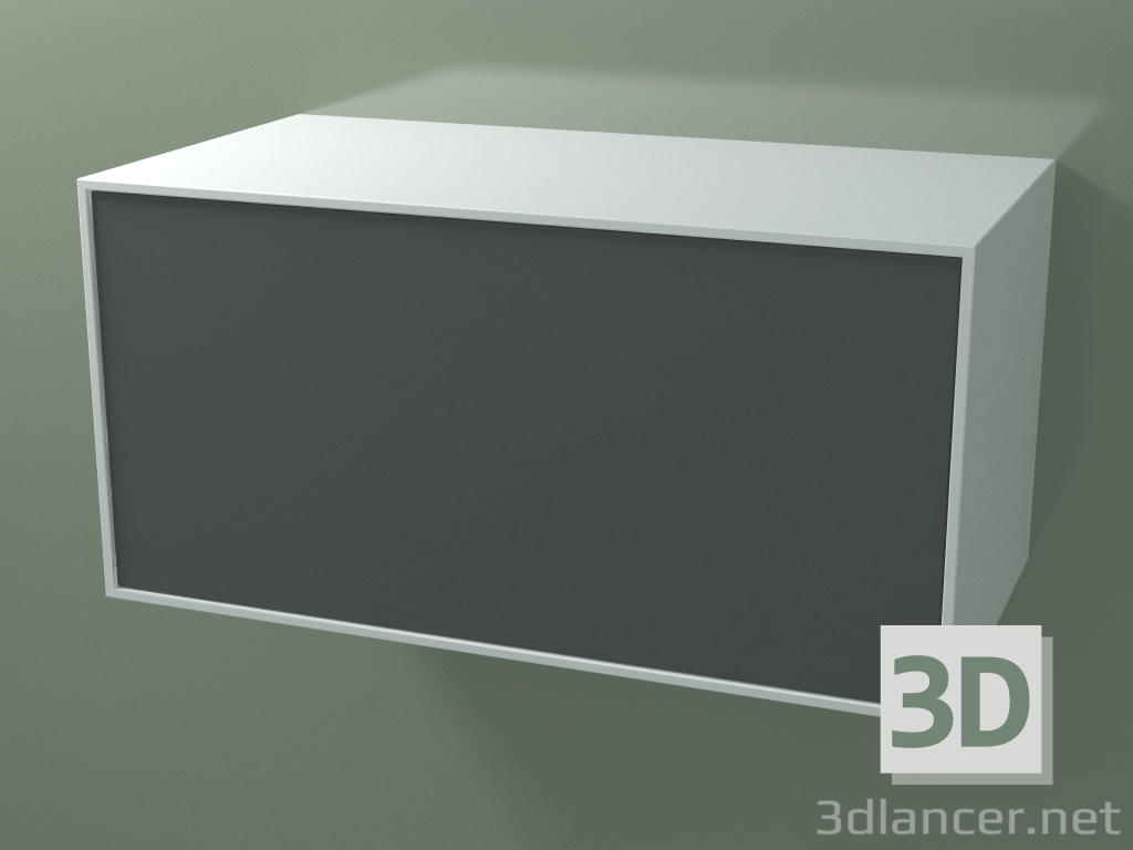 3D Modell Schublade (8AUDCB03, Gletscherweiß C01, HPL P05, L 96, P 50, H 48 cm) - Vorschau