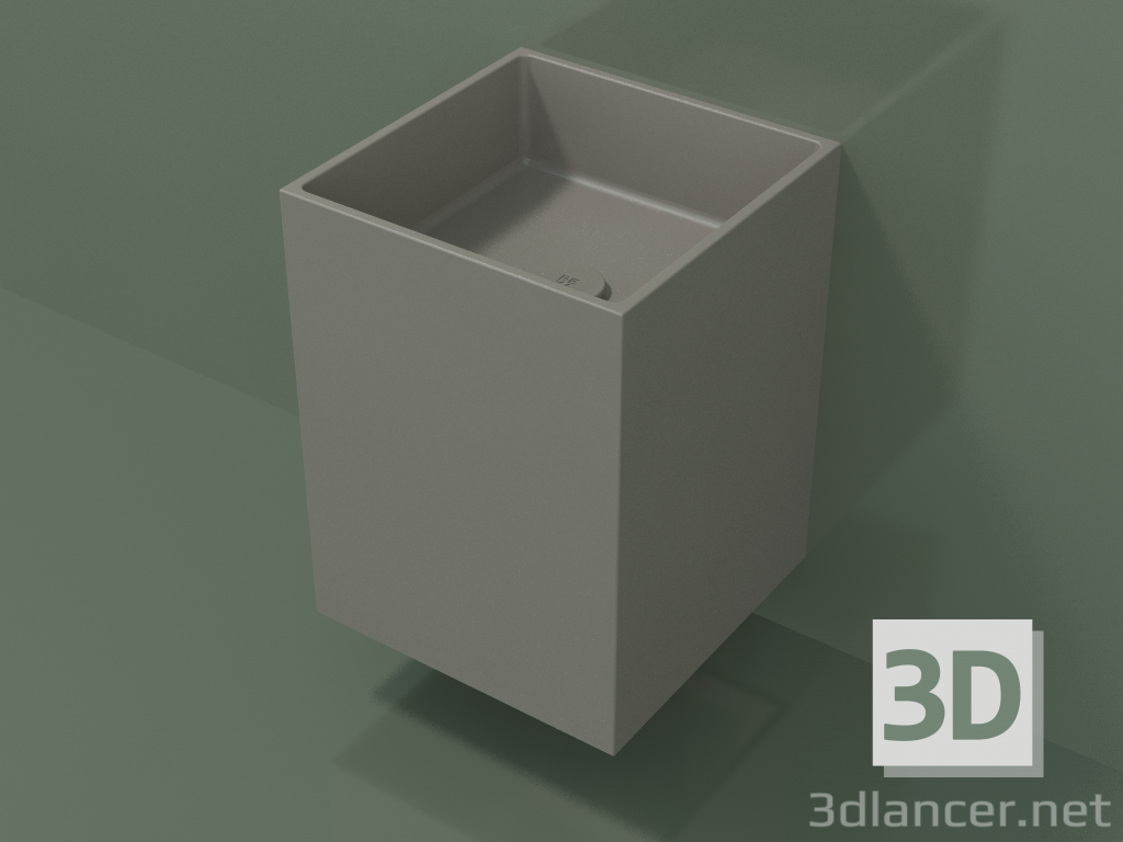 3d model Wall-mounted washbasin (02UN13101, Clay C37, L 36, P 36, H 48 cm) - preview