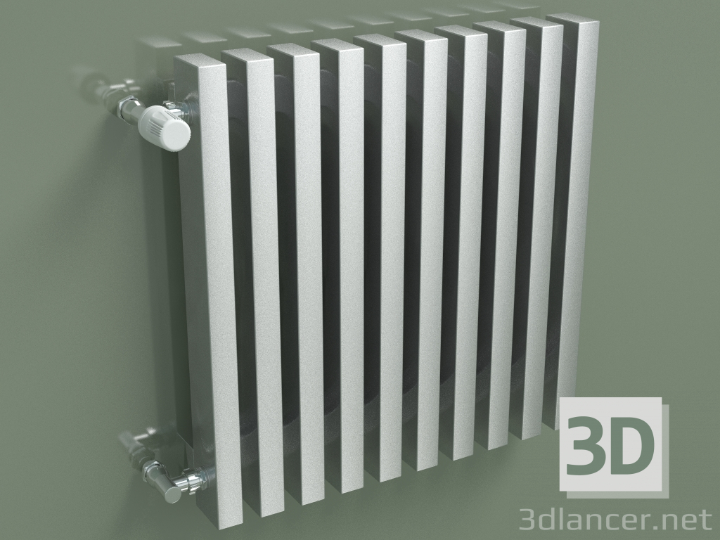 3d model Radiador vertical RETTA (10 secciones 500 mm 60x30, technolac) - vista previa