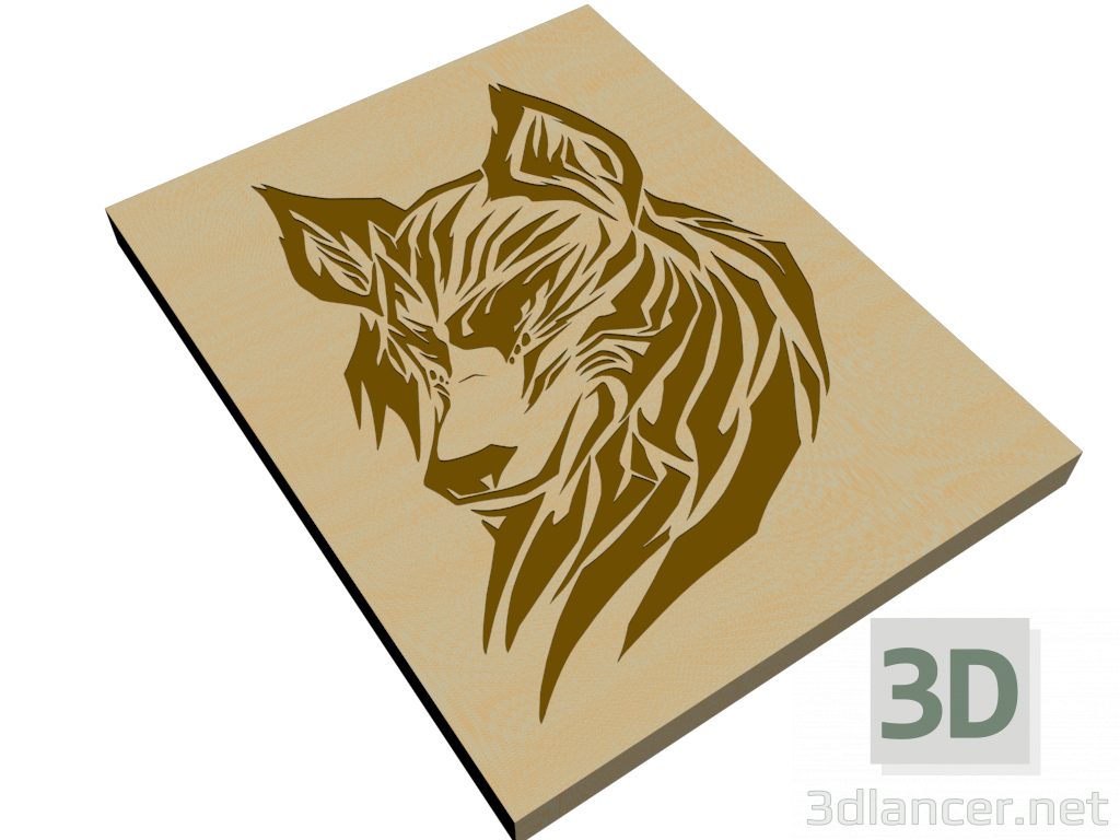3d model Panel "Wolf" - preview 3d model Panel "Wolf" - preview