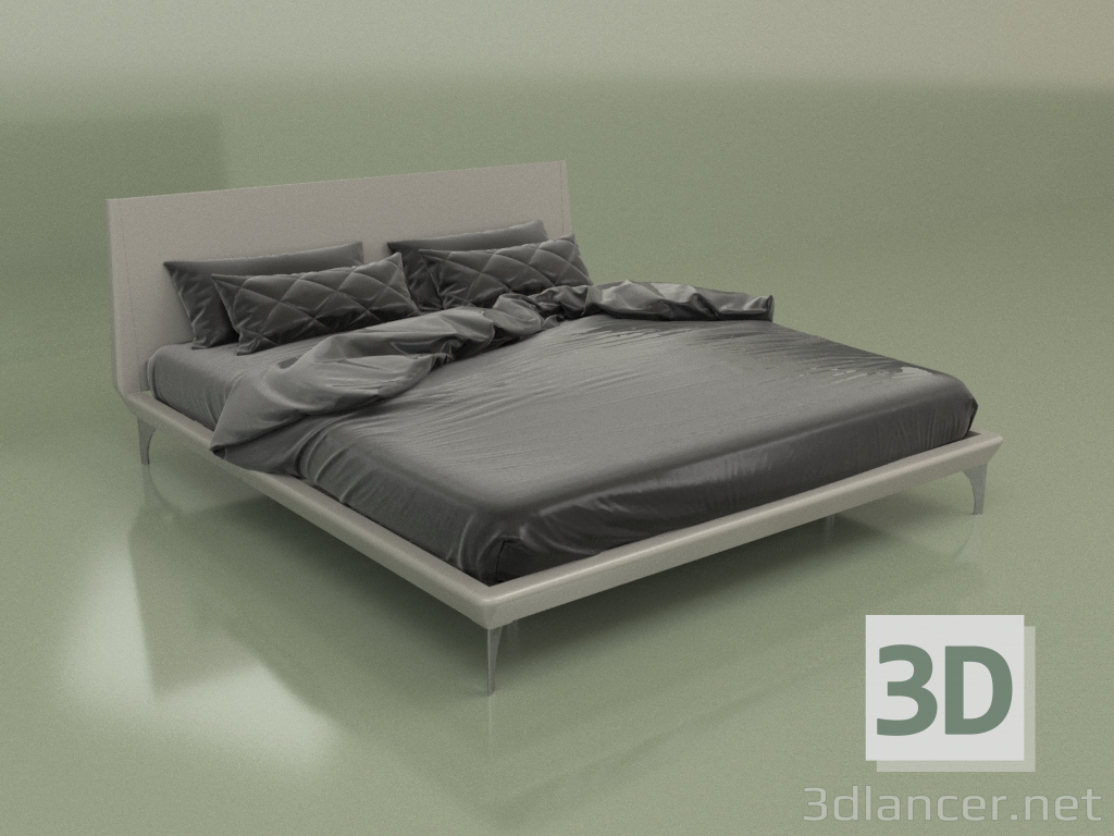 3D modeli Çift kişilik yatak GL 2018 (gri) - önizleme