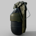 3d Futuristic grenade concept model buy - render