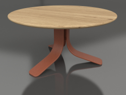 Кофейный стол Ø80 (Terracotta, Iroko wood)