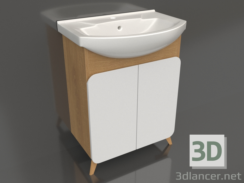 Modelo 3d Armário de piso 65 cm (BAS0106DZ) - preview