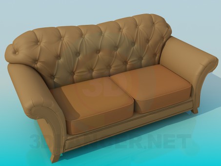 Modelo 3d Couro do sofá - preview