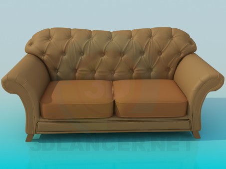 3d model Sofa leather - preview 3d model Sofa leather - preview