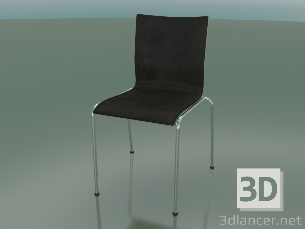 3d model Chair on 4 legs with leather interior upholstery (101) - preview