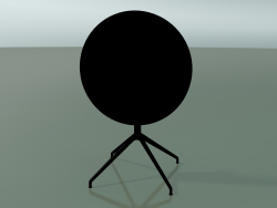 Стіл круглий 5710, 5727 (H 74 - Ø69 cm, cложенний, Black, V39)