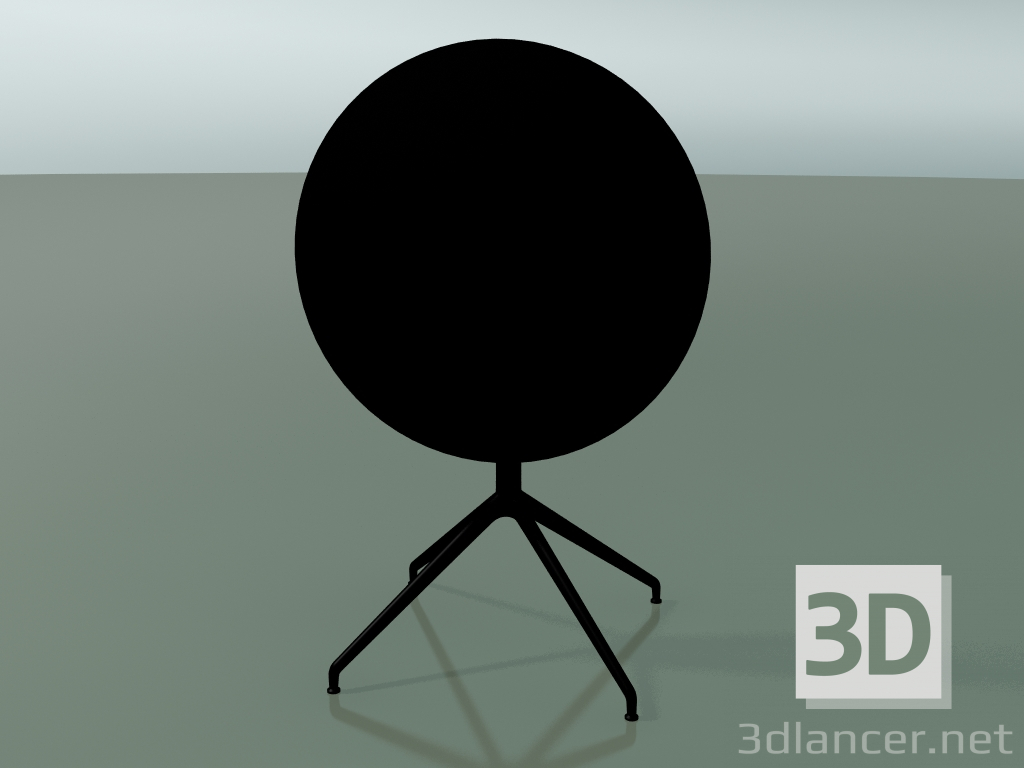 modello 3D Tavolo rotondo 5710, 5727 (H 74 - Ø69 cm, piegato, Nero, V39) - anteprima