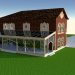 3d model House with veranda - preview