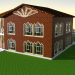 3d model House with veranda - preview