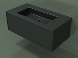 Washbasin with drawer (06UC52401, Deep Nocturne C38, L 96, P 50, H 36 cm)