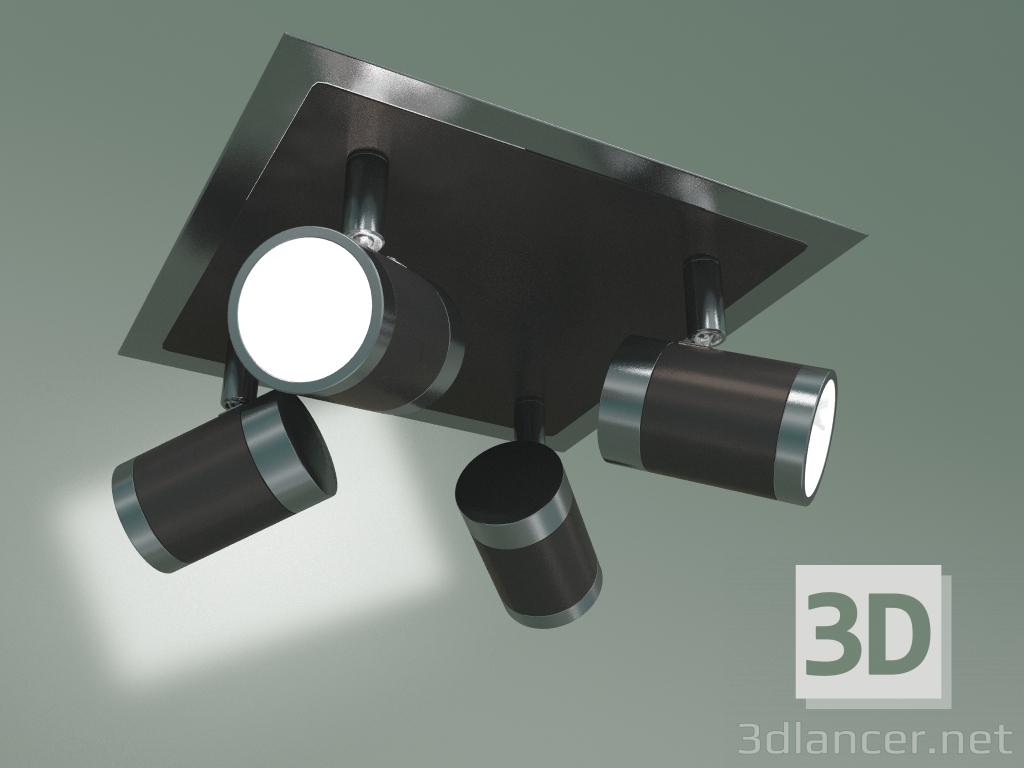 3D modeli Tavan lambası 20058-4 (inci saten) - önizleme