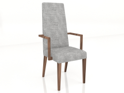 Cadeira com encosto alto e braços Classic Chair